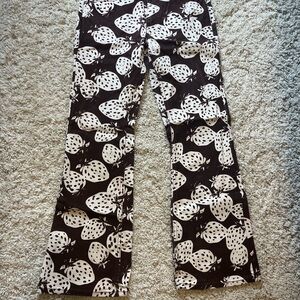 BDG Brown and Cream Strawberry Print Pants Size 27